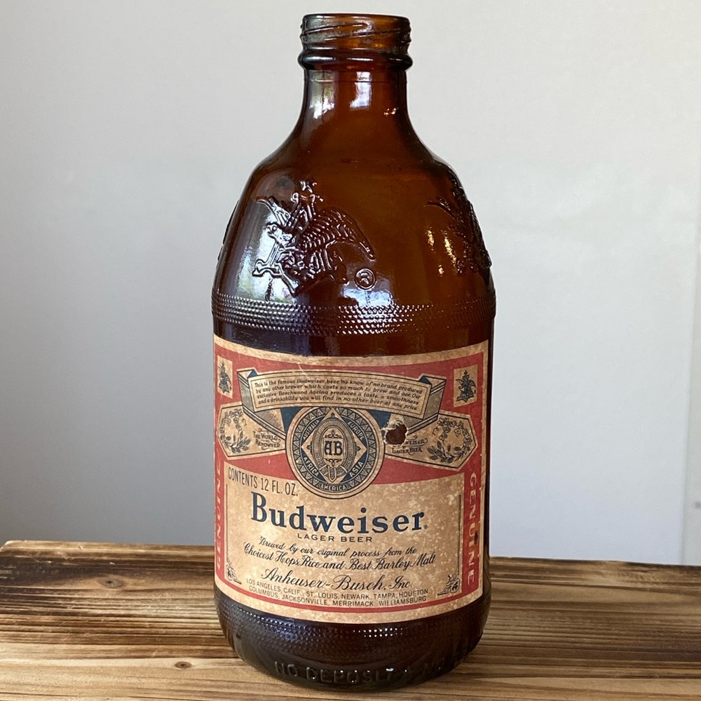 Vintage Budweiser Beer 12oz Bottle